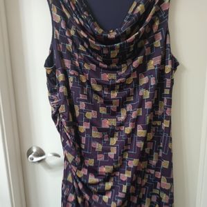 Purple print dress